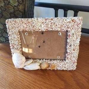 Seashell and Sand Frame - Natural- 6.5" X 5"